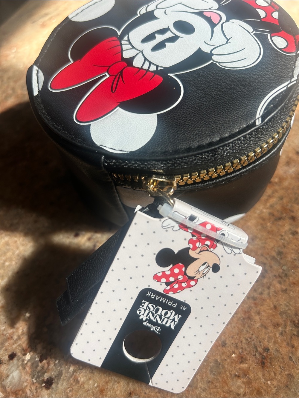 PRIMARK Disney's Minnie Mouse Round Jewelry zip purse - Picture 3 of 3
